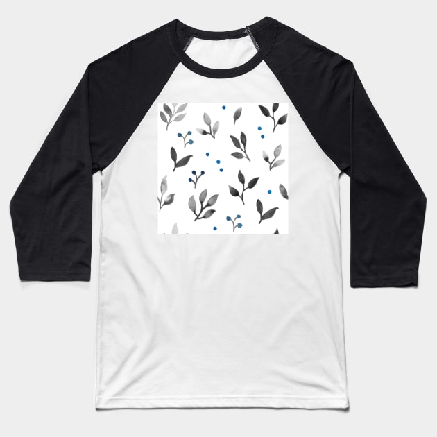 Leaf Pattern Baseball T-Shirt by Ychty